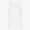 Camiseta de tirantes de punto elástico orgánica - Blanco óptico