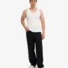 Camiseta de tirantes de punto elástico orgánica - Blanco óptico