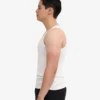 Camiseta de tirantes de punto elástico orgánica - Blanco óptico