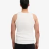 Camiseta de tirantes de punto elástico orgánica - Blanco óptico