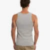 Camiseta de tirantes de punto elástico orgánica - Gris jaspeado