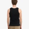 Camiseta de tirantes de punto elástico orgánica - Negro intenso