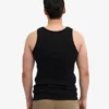 Camiseta de tirantes de punto elástico orgánica - Negro intenso