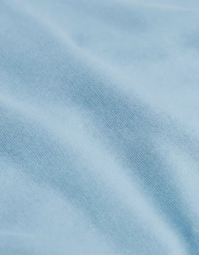 Camiseta de tirantes de punto elástico orgánica para mujer - Azul mar