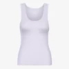 Camiseta de tirantes de punto elástico orgánica para mujer - Lavanda suave