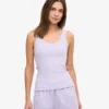 Camiseta de tirantes de punto elástico orgánica para mujer - Lavanda suave