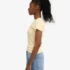 Camiseta orgánica de canalé - Amarillo suave