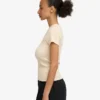 Camiseta orgánica de canalé - Blanco marfil