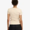 Camiseta orgánica de canalé - Blanco marfil