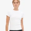 Camiseta orgánica de canalé - Blanco óptico