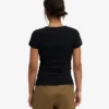 Camiseta orgánica de canalé - Negro intenso