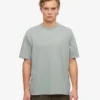 Camiseta orgánica de corte holgado - Azul acero