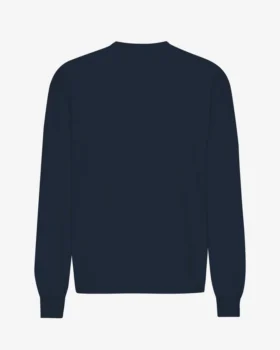 Camiseta orgánica de manga larga oversize - Azul marino