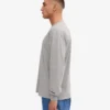 Camiseta orgánica de manga larga oversize - Gris jaspeado