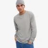 Camiseta orgánica de manga larga oversize - Gris jaspeado