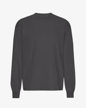Camiseta orgánica de manga larga oversize - Gris lava