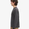 Camiseta orgánica de manga larga oversize - Gris lava