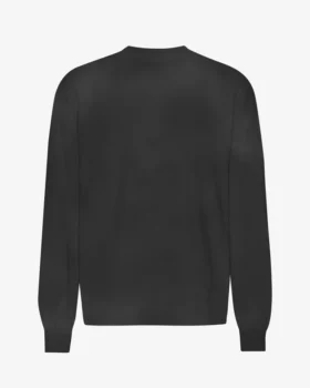 Camiseta orgánica de manga larga oversize - Negro descolorido