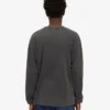 Camiseta orgánica de manga larga oversize - Negro descolorido