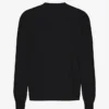 Camiseta orgánica de manga larga oversize - Negro intenso