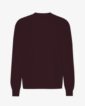 Camiseta orgánica de manga larga oversize - Rojo sangre