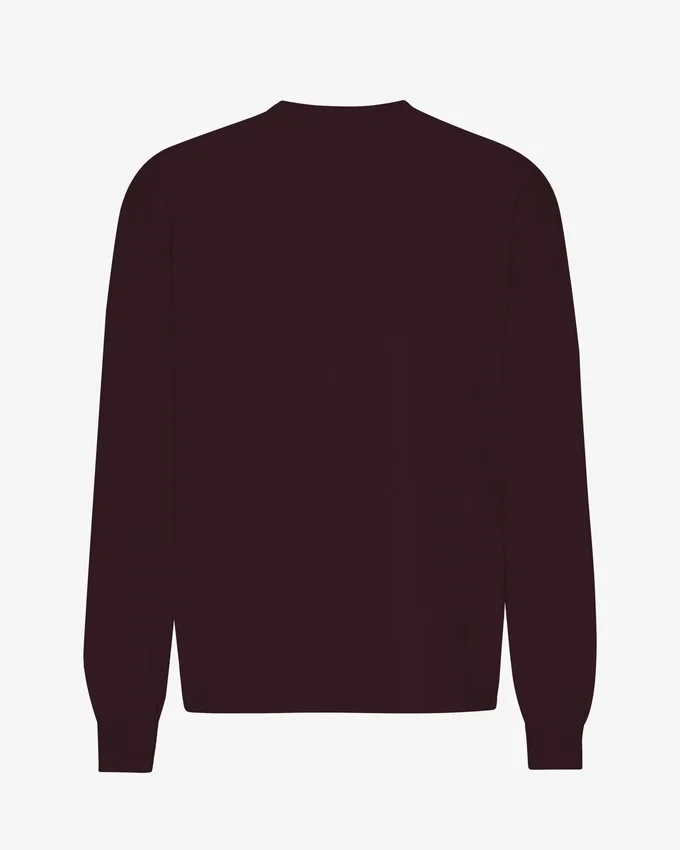 Camiseta orgánica de manga larga oversize - Rojo sangre
