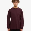 Camiseta orgánica de manga larga oversize - Rojo sangre
