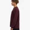 Camiseta orgánica de manga larga oversize - Rojo sangre