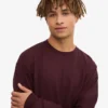 Camiseta orgánica de manga larga oversize - Rojo sangre