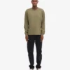 Camiseta orgánica de manga larga oversize - Verde oliva apagado
