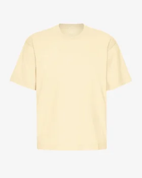 Camiseta orgánica oversize - Amarillo suave