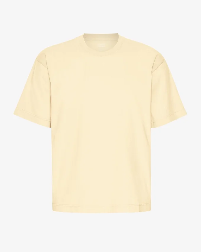 Camiseta orgánica oversize - Amarillo suave