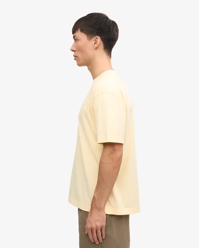 Camiseta orgánica oversize - Amarillo suave