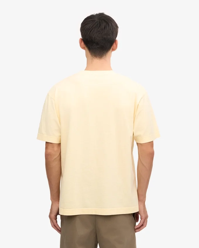 Camiseta orgánica oversize - Amarillo suave
