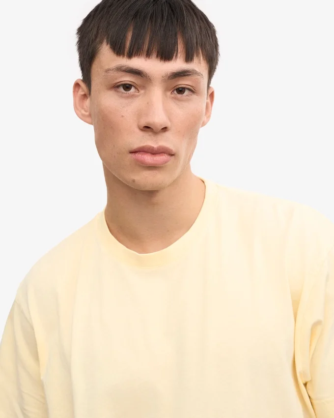 Camiseta orgánica oversize - Amarillo suave
