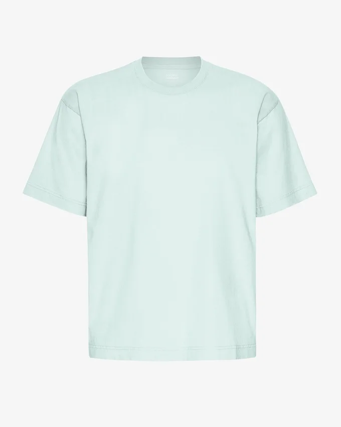 Camiseta orgánica oversize - Azul aguamarina claro