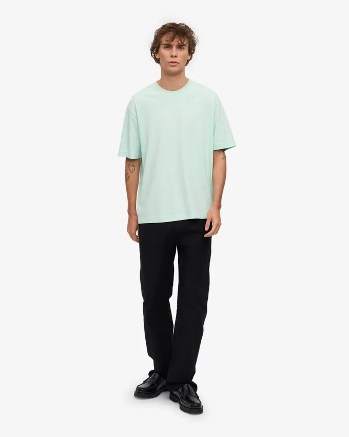 Camiseta orgánica oversize - Azul aguamarina claro