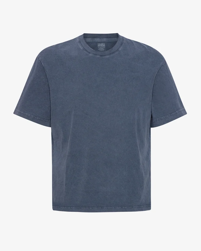 Camiseta orgánica oversize - Azul Neptuno