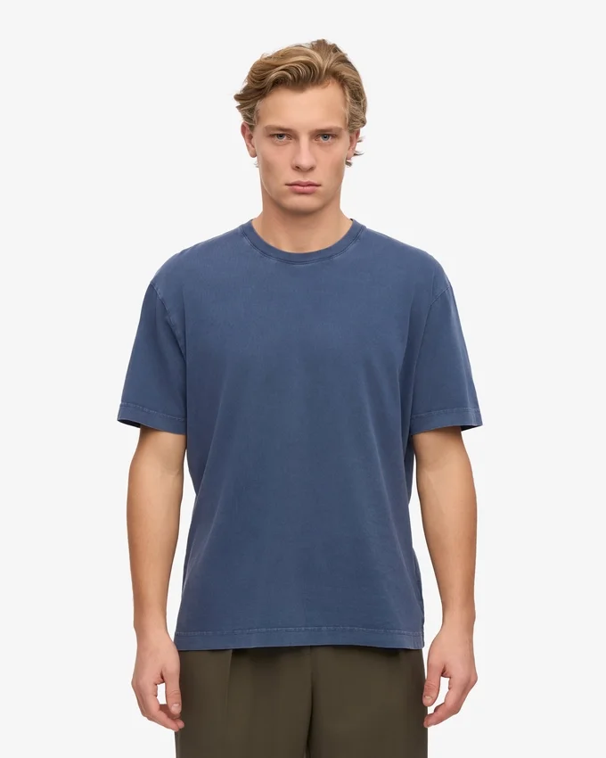 Camiseta orgánica oversize - Azul Neptuno