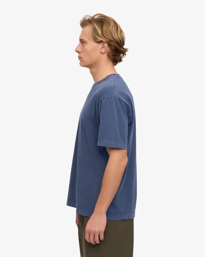 Camiseta orgánica oversize - Azul Neptuno