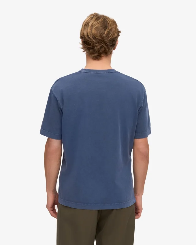 Camiseta orgánica oversize - Azul Neptuno