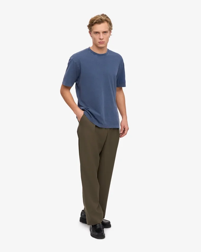 Camiseta orgánica oversize - Azul Neptuno