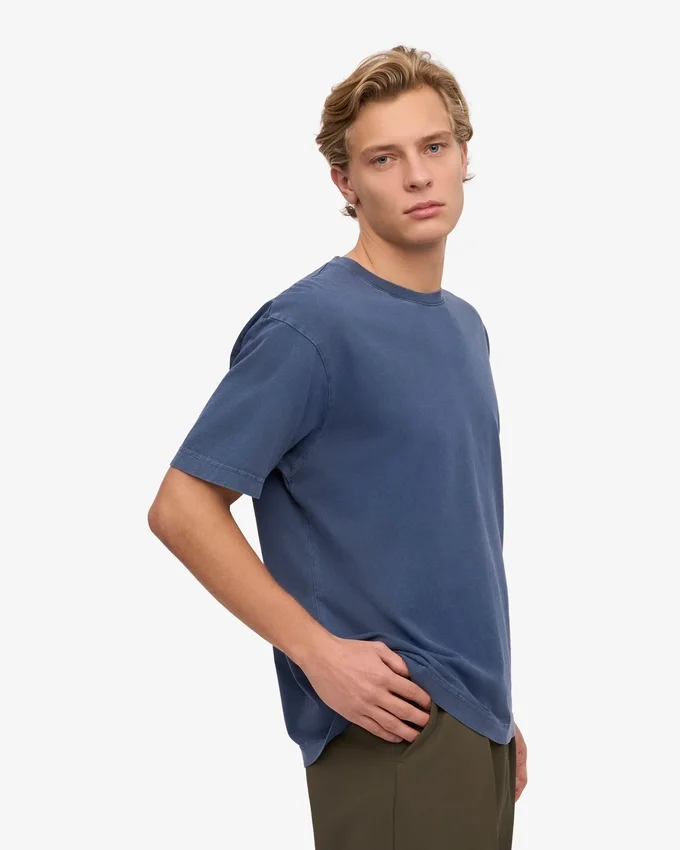 Camiseta orgánica oversize - Azul Neptuno