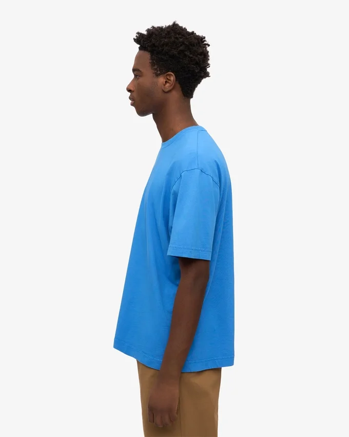 Camiseta orgánica oversize - Azul Pacífico