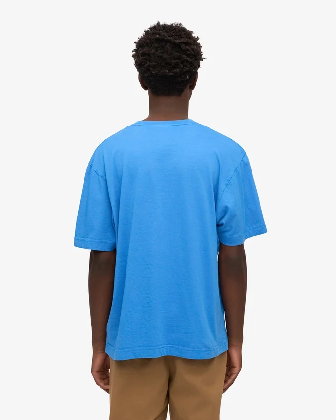 Camiseta orgánica oversize - Azul Pacífico
