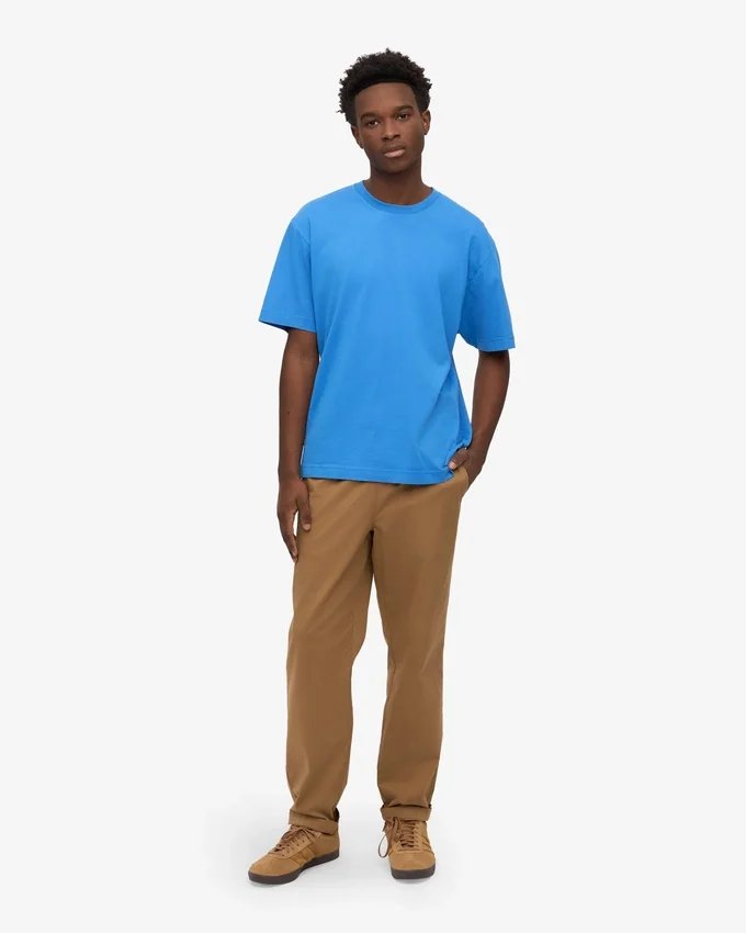 Camiseta orgánica oversize - Azul Pacífico