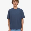 Camiseta orgánica oversize - Azul petróleo