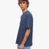 Camiseta orgánica oversize - Azul petróleo
