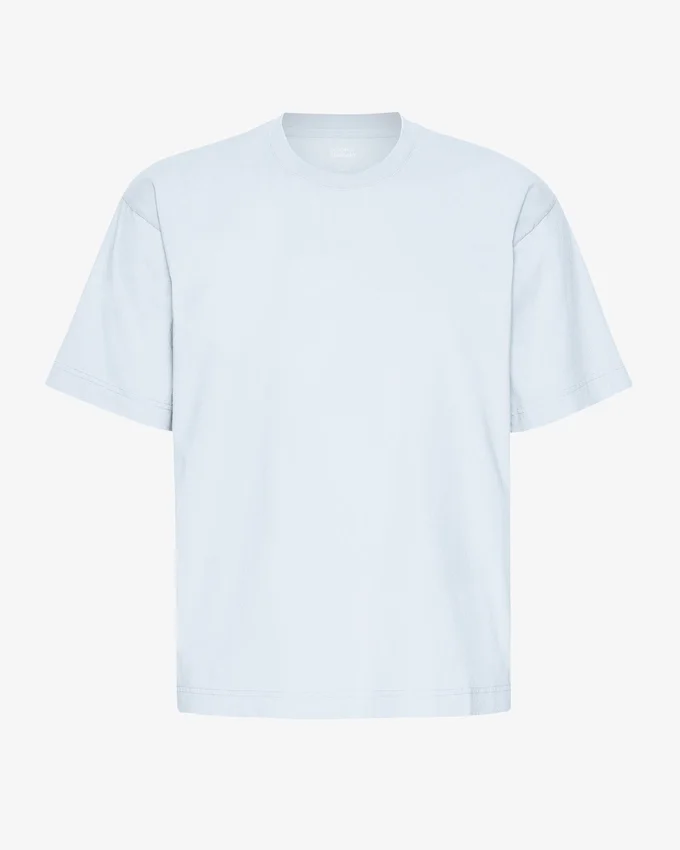 Camiseta orgánica oversize - Azul polar