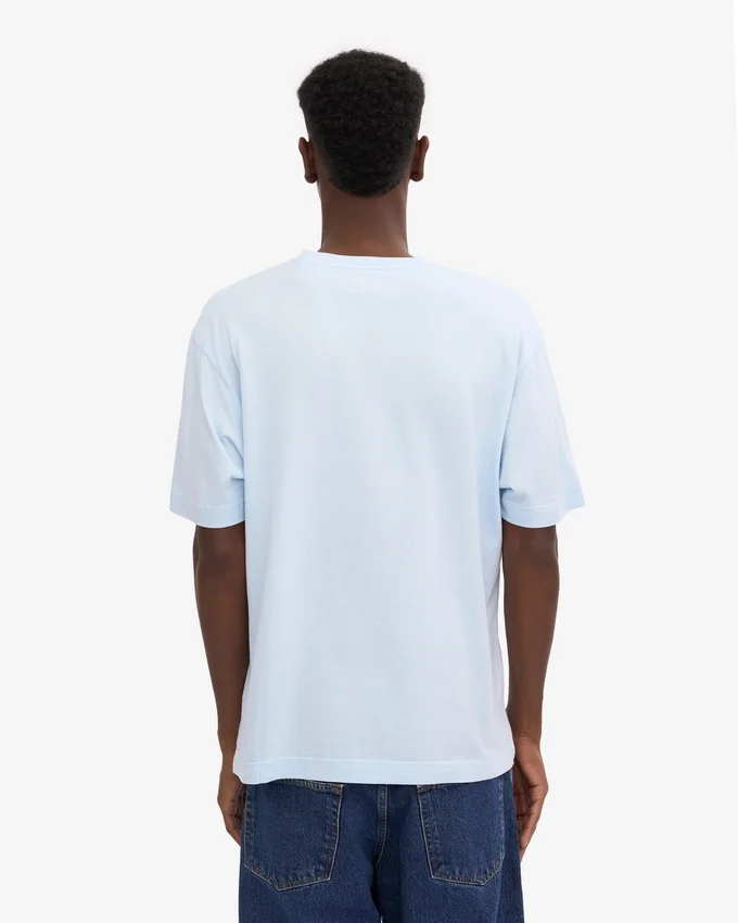 Camiseta orgánica oversize - Azul polar